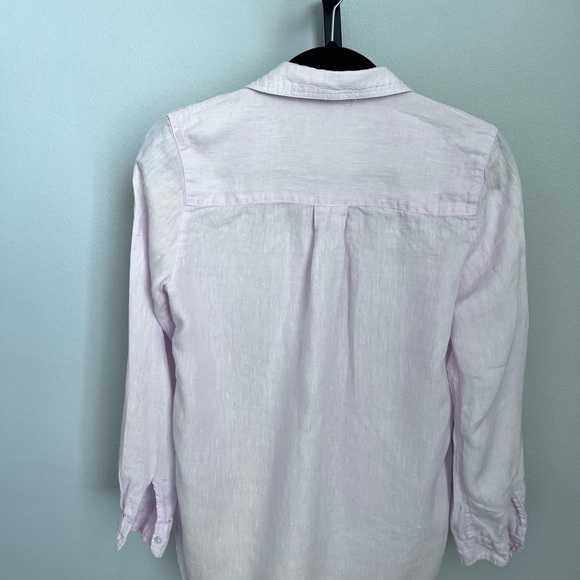 J. McLaughlin size small pink linen button up $188 - Picture 5 of 6
